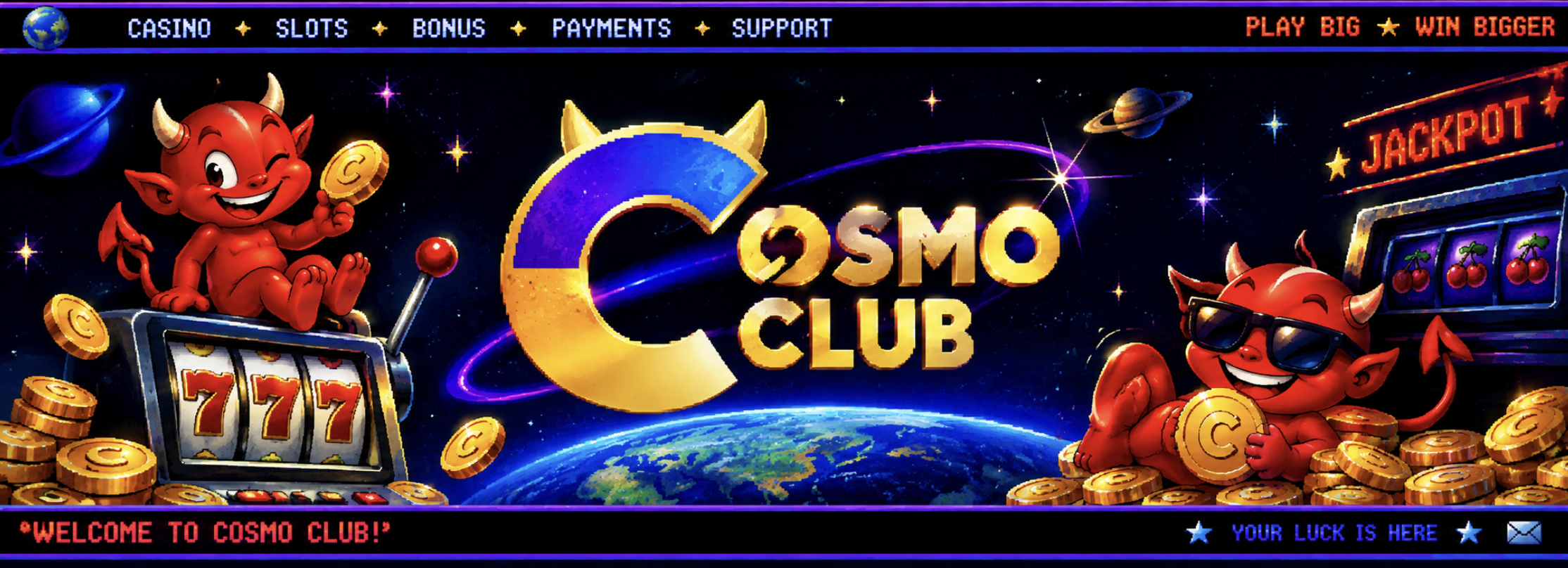 Cosmoclub — банер платформи